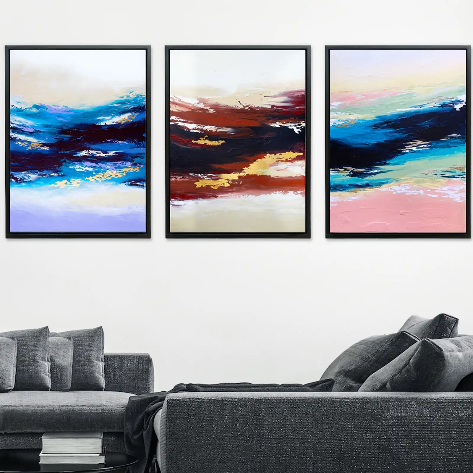 Thumbnail: Abstract Sunset - Triptych