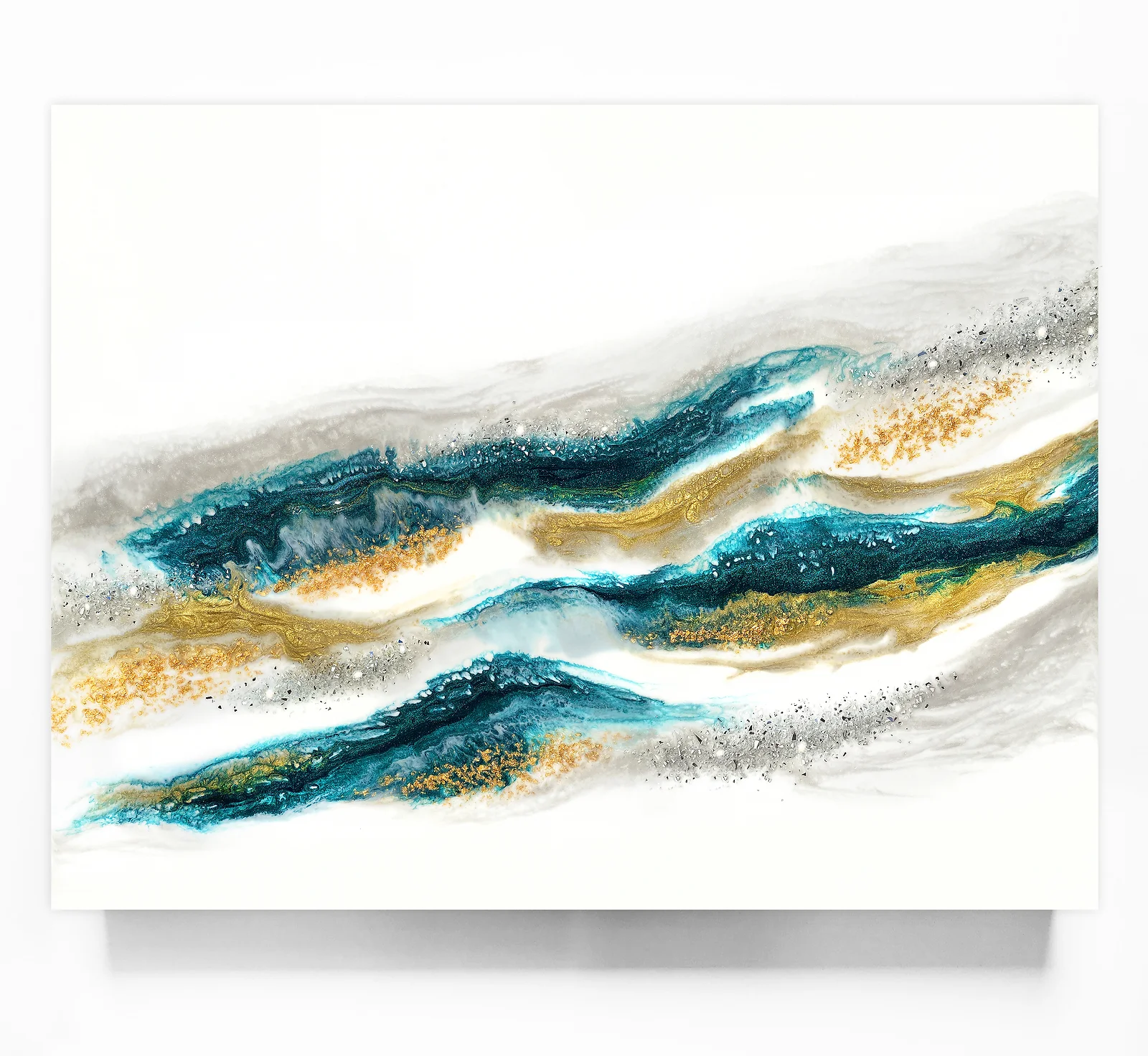 Emerald And Gold Wave *Paint To Order