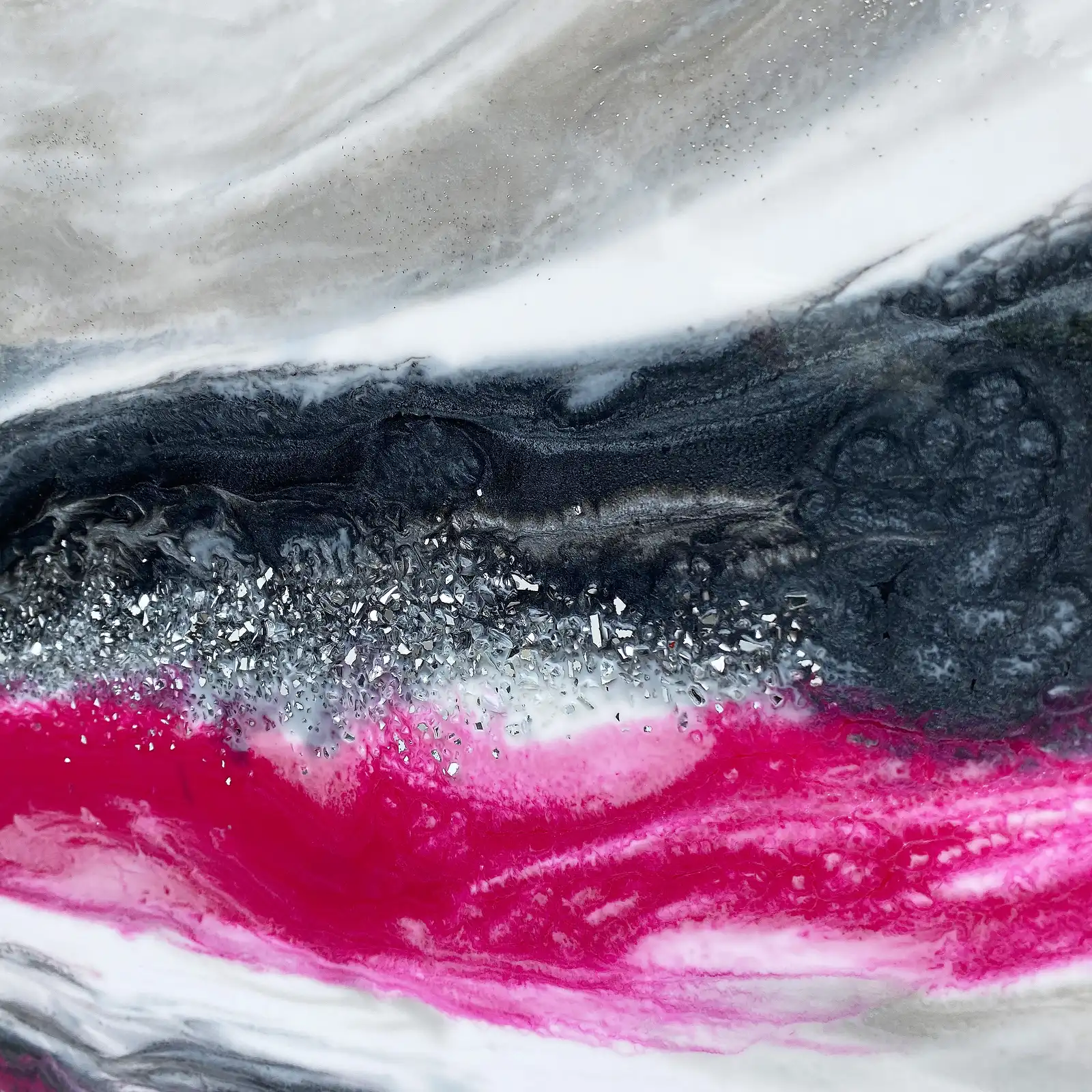 Thumbnail: Fuschia And Silver Wave *Paint To Order