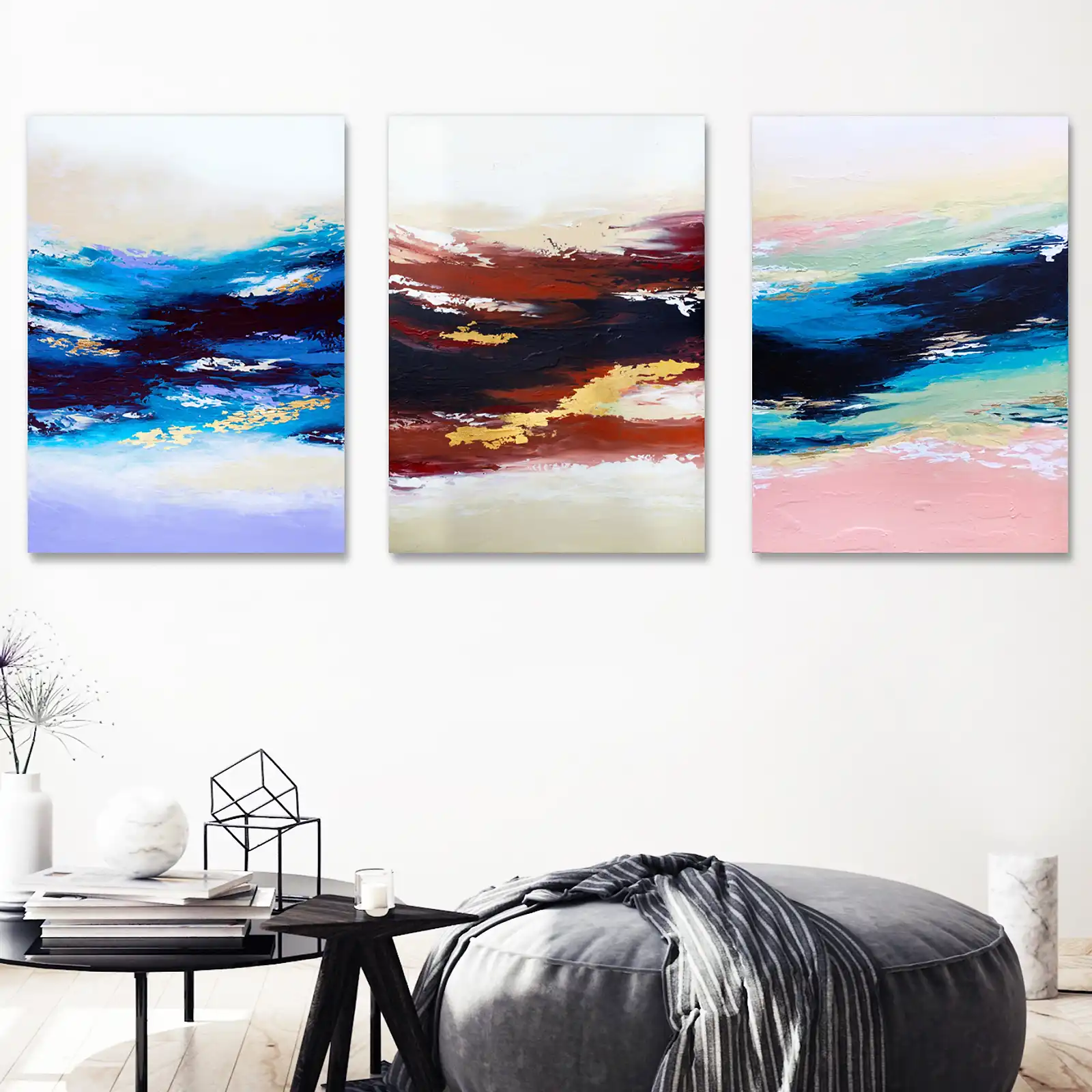 Thumbnail: Abstract Sunset - Triptych