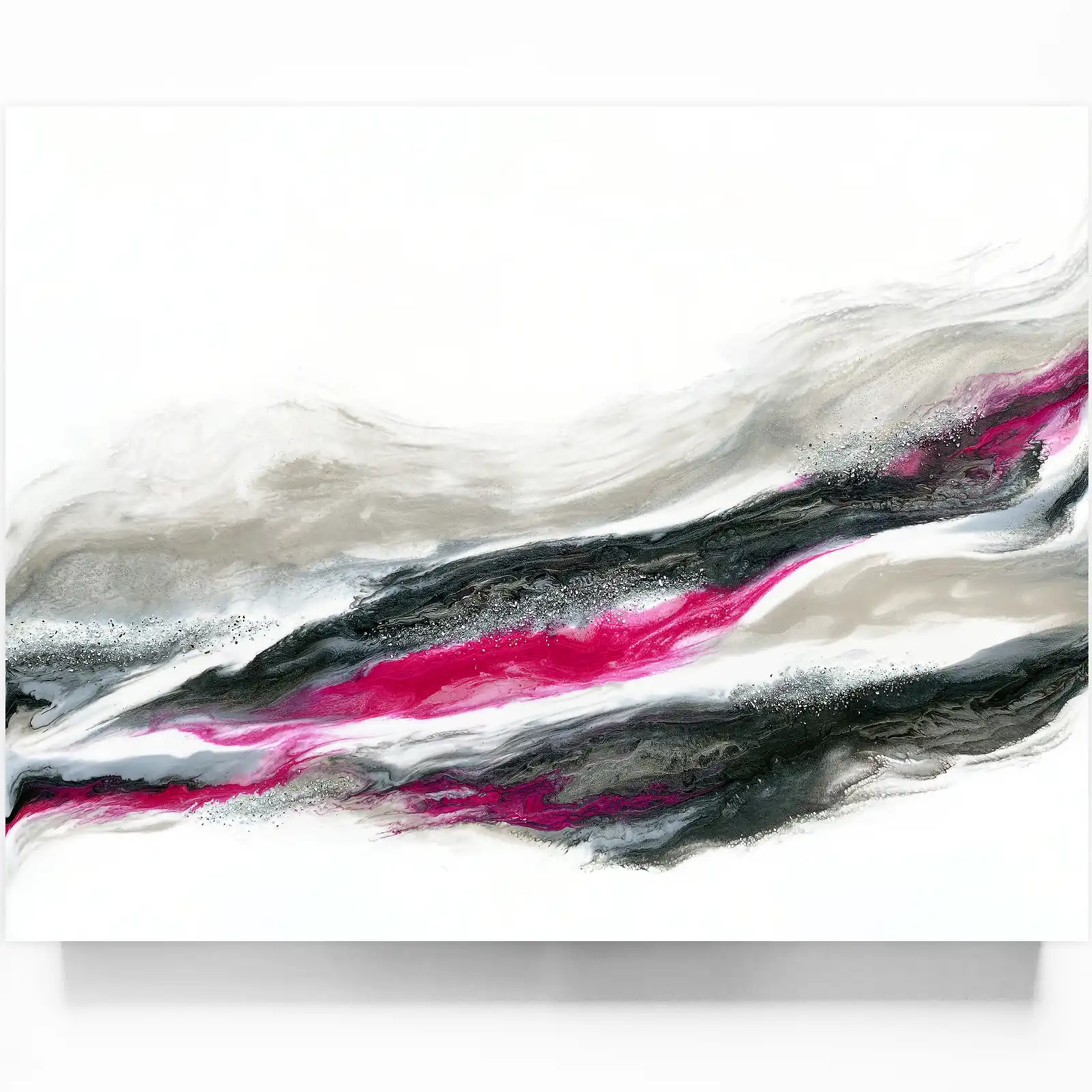 Thumbnail: Fuschia And Silver Wave *Paint To Order