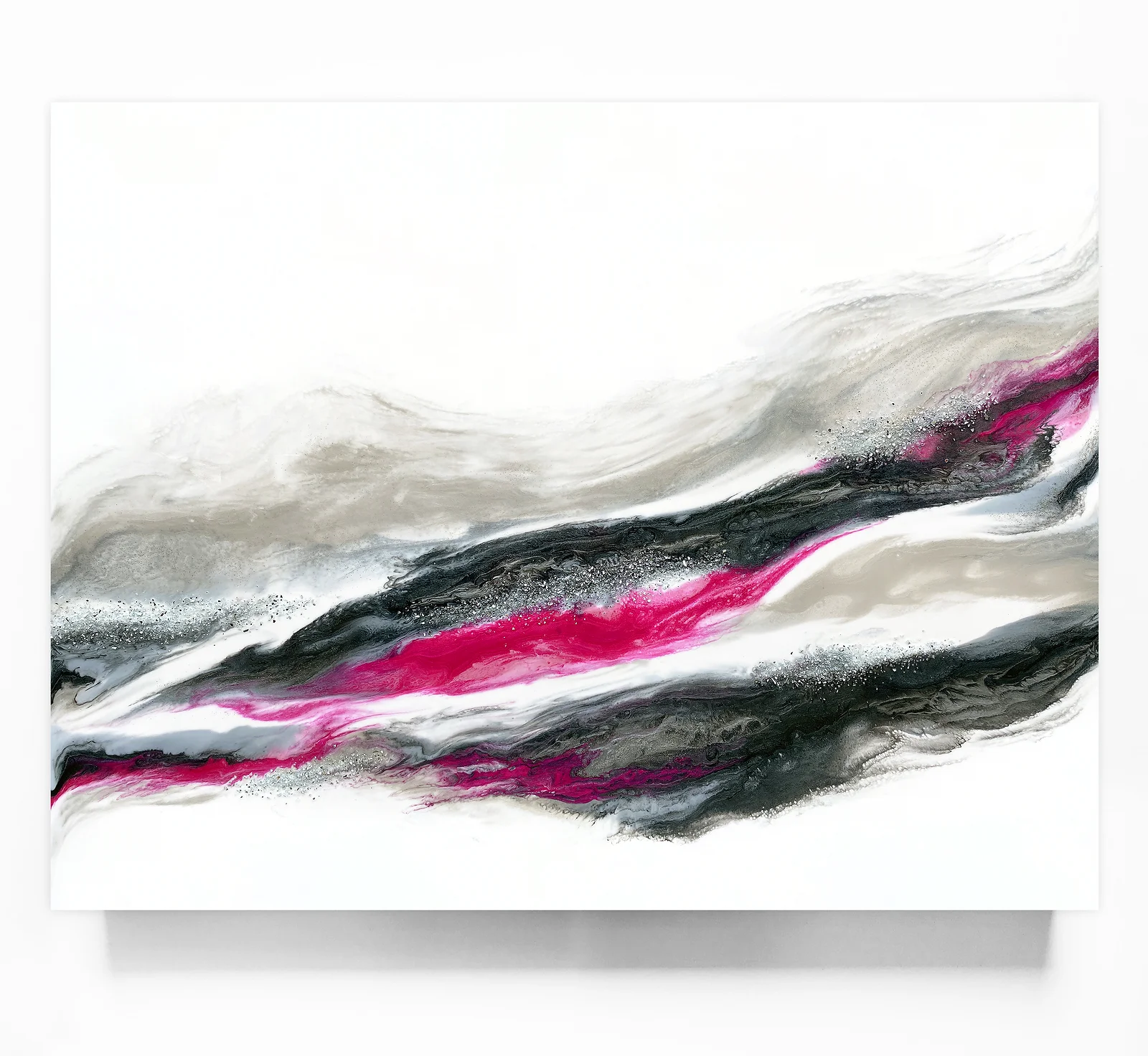 Fuschia And Silver Wave *Paint To Order