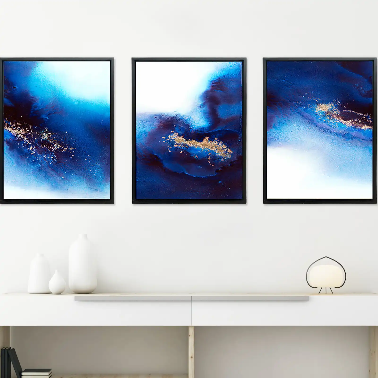 Thumbnail: Blue And Gold - Triptych