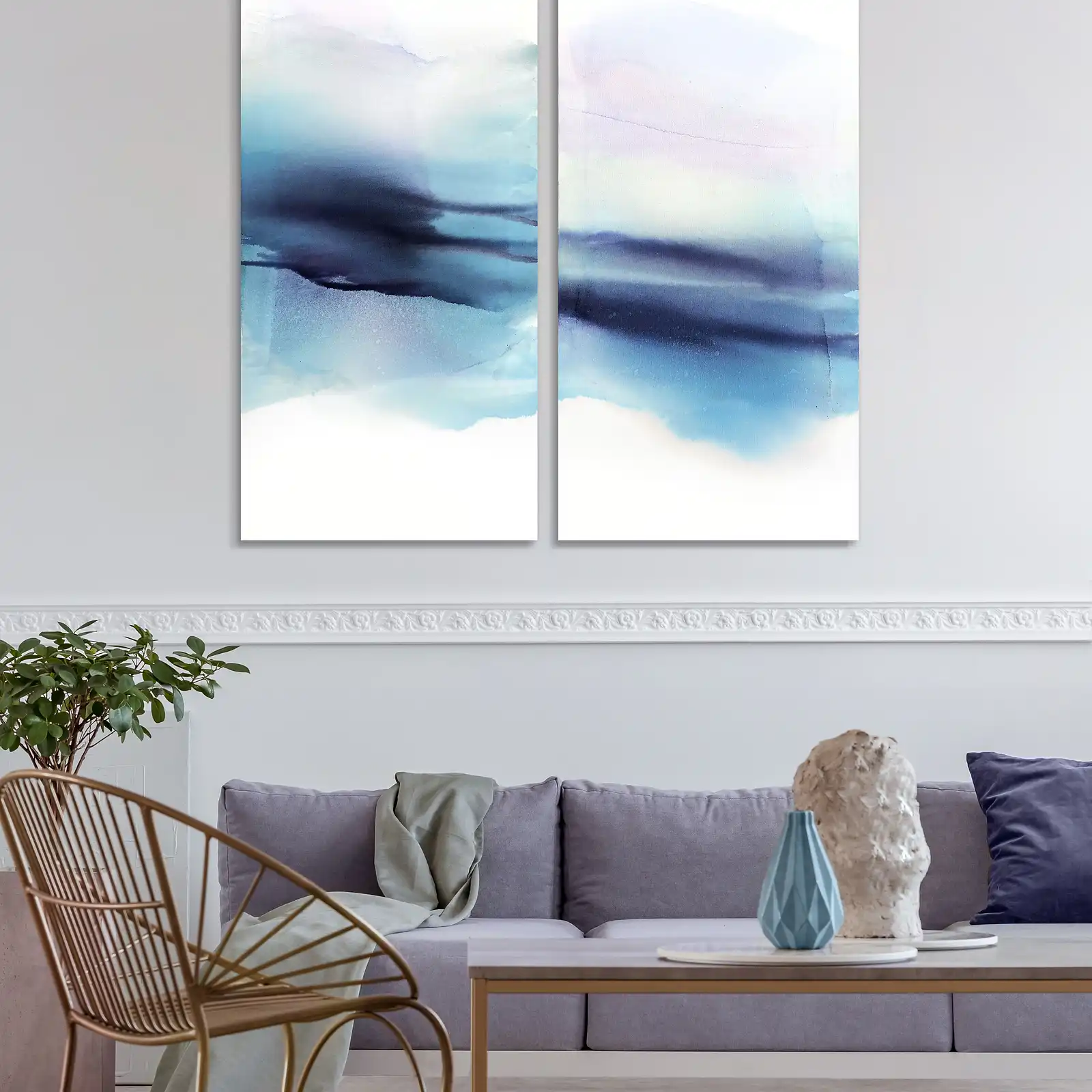 Thumbnail: Evening Blush - 2 Panel *Paint To Order