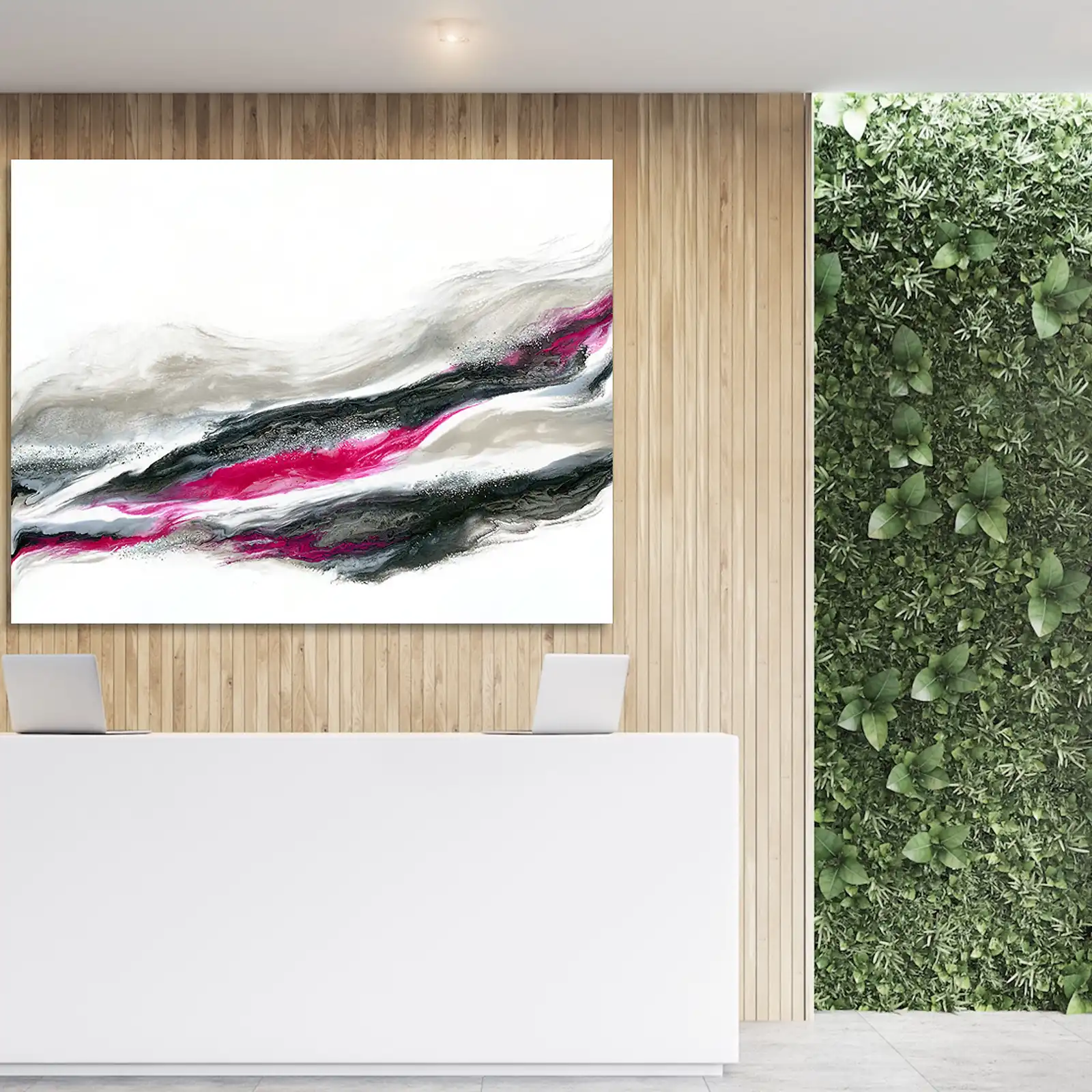 Thumbnail: Fuschia And Silver Wave *Paint To Order
