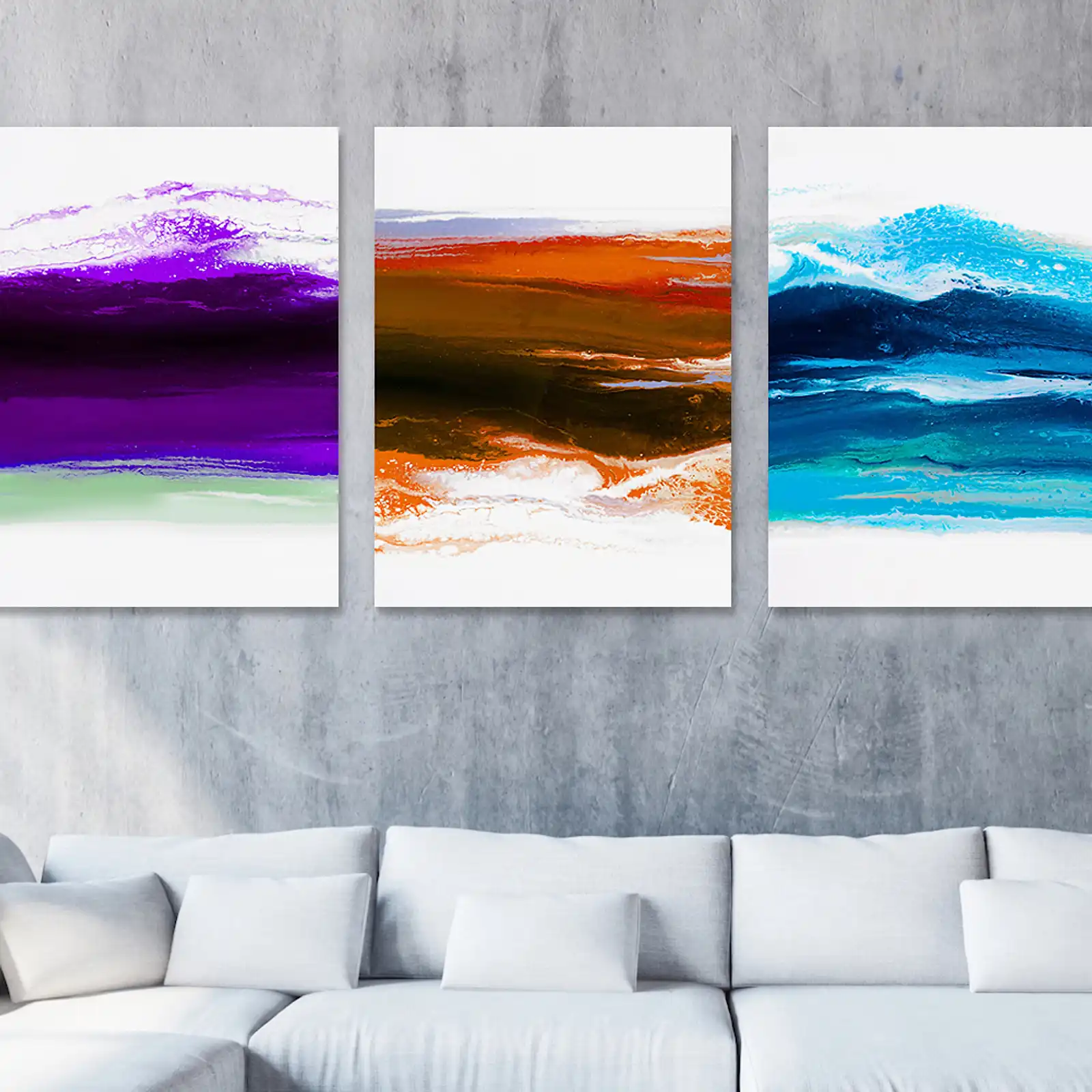 Thumbnail: Rainbow Wave - Triptych