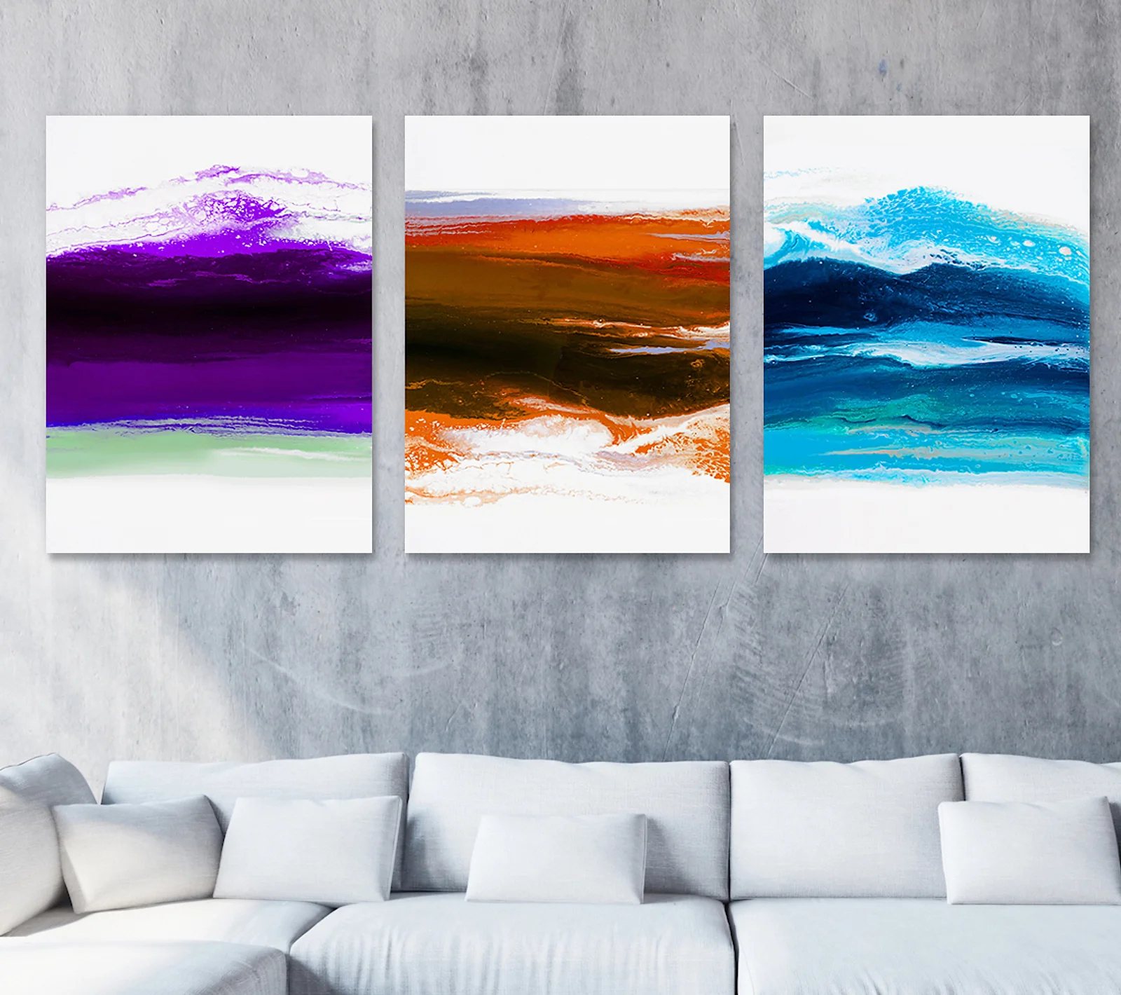 Rainbow Wave - Triptych